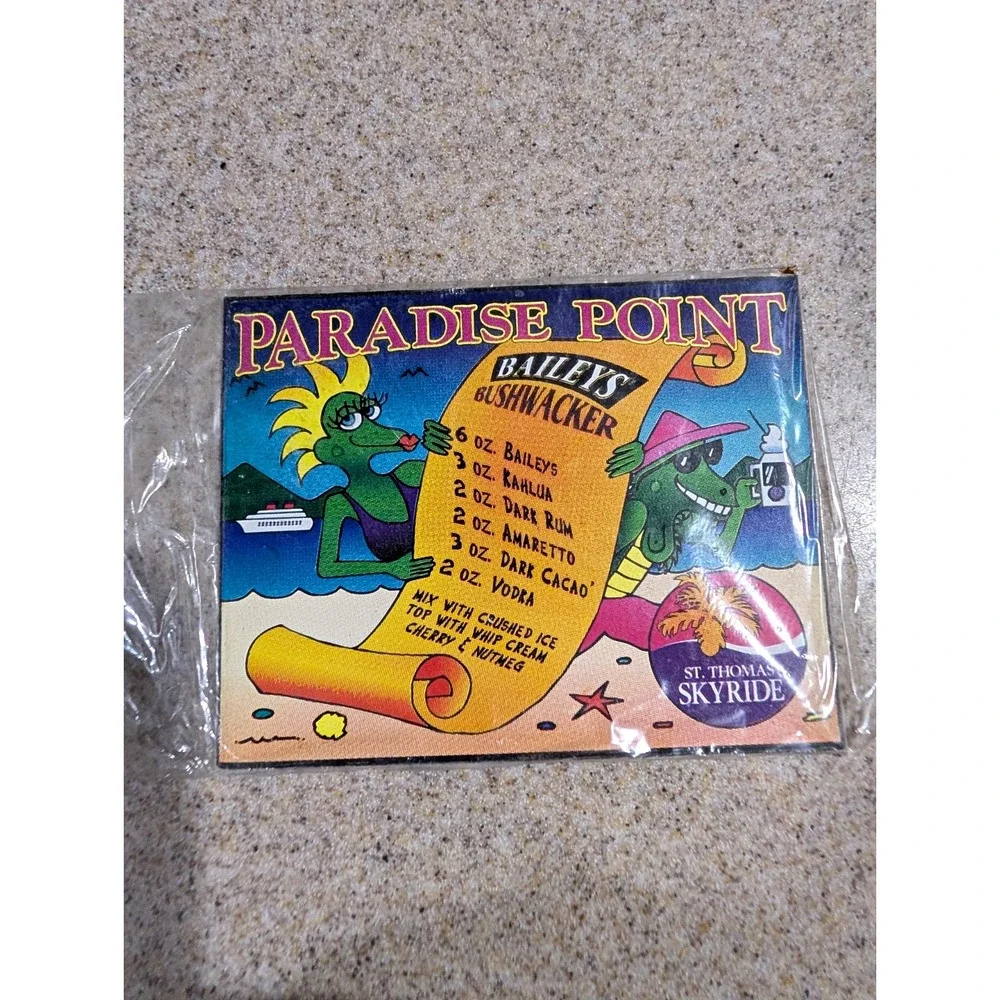 Paradise Point Baileys Bushwacker St. Thomas Skyride Fridge Magnet 3.5x2.5